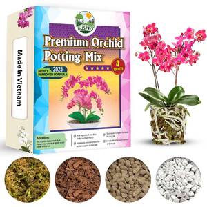 lot 3239 image: Upgraded DUSPRO Orchid Potting Mix for Repotting with Forest Moss, Pine Bark, Perlite & Pumice, Orchid Bark Potting Mix,Orchid Repotting Soil, Drainage Indoor Potting, Orchid Pot Not Included, 4 QT
