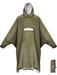 lot 3253 image: ANYOO Hooded Rain Poncho for Adults with Pocket, Waterproof Lightweight Rain Coats for Men Women Reusable Rain Jacket for Emergency Camping Outdoor Activities