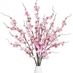 lot 3286 image: Sggvecsy Artificial Plum Blossom Flowers 4 Pcs Faux Cherry Blossom Stems Faux Silk Plum Blossom Branches 36.2 Fake Flowers Long Stems for Vase Arrangements Home Wedding Table Decor (Pink)
