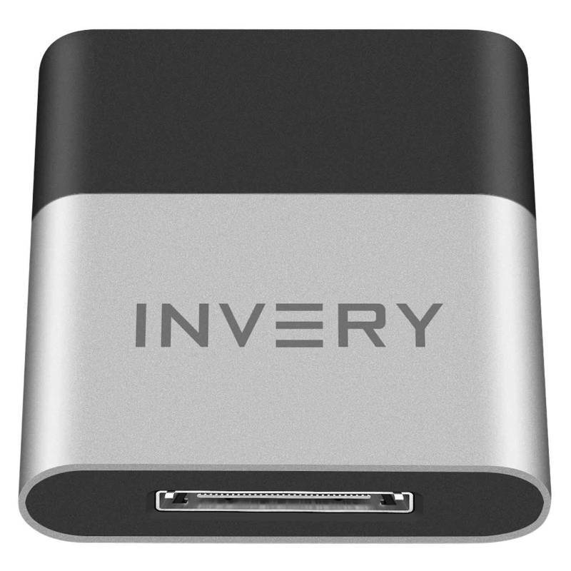 lot 30694 image: INVERY DockLinQ Pro Bluetooth 5.0 Adapter Receiver for Bose Sounddock and 30 pin iPod iPhone Music Docking Station(Not for Cars) - Retail $24