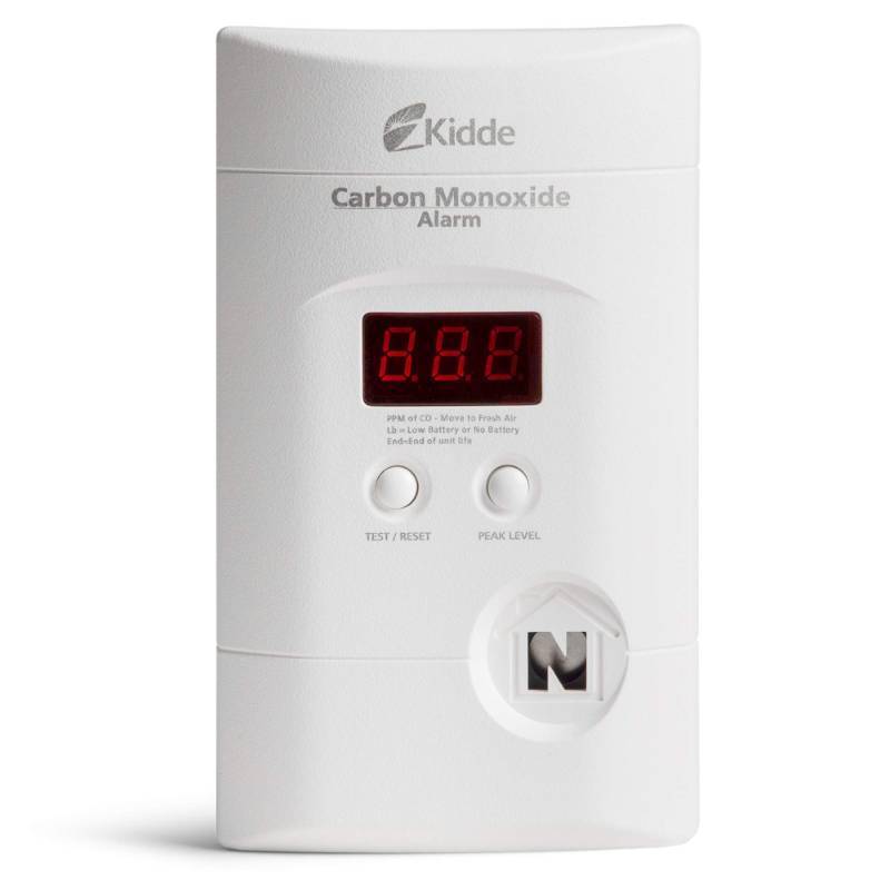 lot 31130 image: Kidde Carbon Monoxide Detector, Plug-In with 9V Battery Backup, Digital Display, 85 dB Alarm, LED Status Light Indicators, 3rd Edition - Retail $38