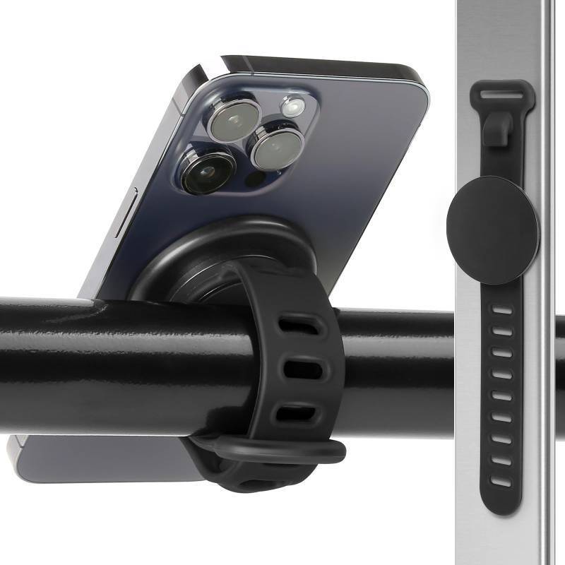 lot 31141 image: Stroller Phone Holder for Magsafe iPhone 17 16 15 14 13 12 Steering Wheel Phone Mount for Bike, Peloton, GYM, Treadmill, Wrist, Shopping Carts, Bar Magnetic Mount Adapter Accessories for All Phones - Retail $16