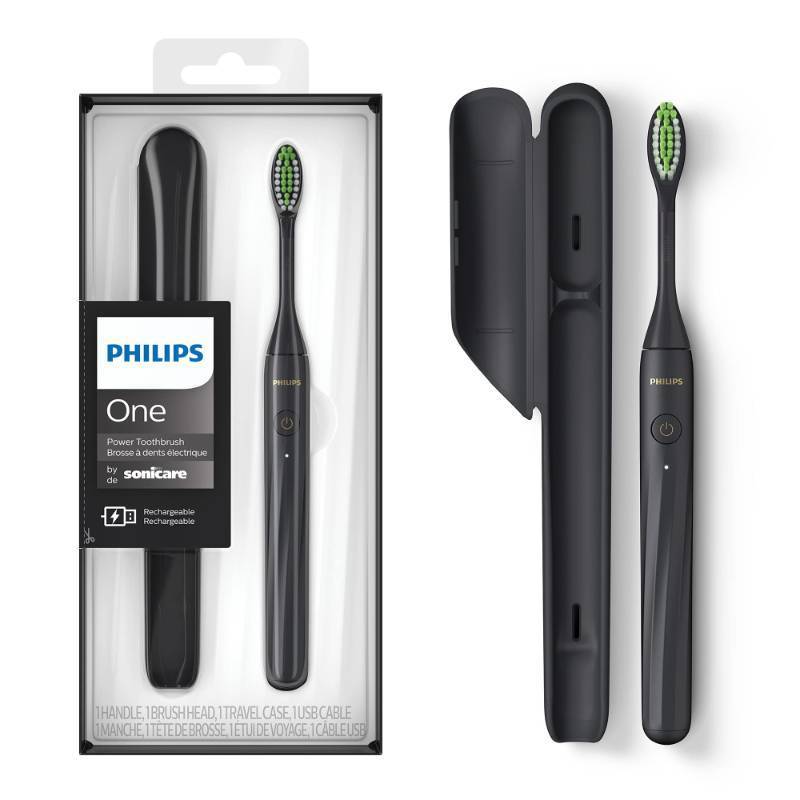 lot 32487 image: Philips Sonicare One by Sonicare Rechargeable Toothbrush, Shadow, HY120026 - Retail $195
