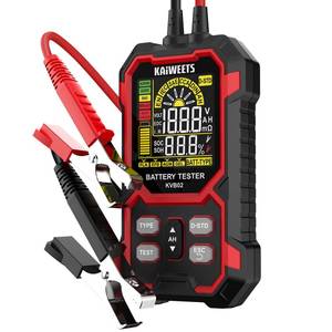 lot 19409 image: KAIWEETS Car Battery Tester, 12V24V Automotive Battery Diagnostic Tool, 50-2000 CCA Load Capacity, Digital Battery Analyzer & Voltage Meter for Cars, Trucks, Motorcycles, SUVs, Boats & Marine Use - Retail $24