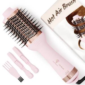 lot 19411 image: Big Size Professional Hair Dryer Brush Blow Dryer Brush in One, 110v-220v Hot Air Straightener Brush for Smooth Frizz-Free Blowout, Fast Dry & Style - Retail $37