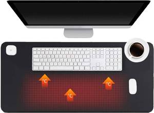 lot 19415 image: Heated Desk Pad Mouse Pad - Warm Desk Pad,Electric Heating Pad with 3 Heating Levels & 4 Hours Auto Shut-Off,31.5 x 13 inchExtended Edition Gaming Mou - Retail $24