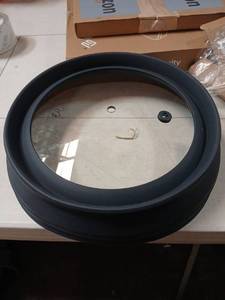 lot 19417 image: Microwave Splatter Cover Vented Glass Splatter Guard Lid with Collapsible Silicone for Food as Pot Covers 11.8 inch Large Plate for 6 7 8 9 10 11 inch Plate Bowl no lid - Retail $40