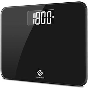lot 19419 image: Etekcity Scale for Body Weight, Bathroom Digital Weighing Machine for People, Extra Wide Platform and High Capacity, Accurate and Safe, Large Number and Easy-to-Read on Backlit LCD Display, 440 lb - Retail $27