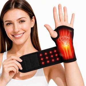 lot 19428 image: Red Light Therapy for Wrist and Hand, Cordless Wrist Heating Pad with Heat & Vibration, 36 LED 660nm850nm Wrist Massager, 3000mAh Rechargeable Heated Wrist Wrap for Daily Comfort - Retail $33