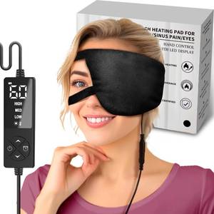 lot 19429 image: CREATRILL Single Eye Compress Moist Heat for Stye Eye Treatment, Electric Eye Heating Pad Hot Chalazion Eye Compress Heated Eye Patch Mask for One Eye Stye Blepharitis Cure Dry Eyes Relief - Retail $33
