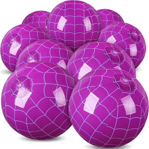 lot 25025 image: Hollowfly 12 Pack Girl Spider Themed Beach Ball 7.8 Bulk for Summer Pool and Beach Game Gift and Purple and Blue Spider Web Birthday Party Supplies and End of The Year Class Party Decoration Favor - Retail $17