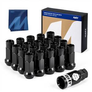 lot 25027 image: Orion Motor Tech M12x1.25 Lug Nuts, 12mmx1.25 Wheel Lug Nuts Compatible with Infiniti Nissan Subaru Suzuki and More, Open End Lug Nut Set, Set of 20, Black - Retail $28