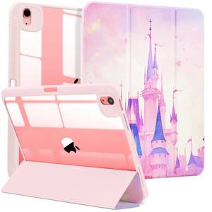 lot 26420 image: MrARTIST for iPad Air 11 Inch Case M3M2 - Air 5th4th Generation 10.9 Cute Women Girls Girly Kawaii Aesthetic Kawaii Design for Apple Air Tablet Cover with Pencil Holder, Castle - Retail $20