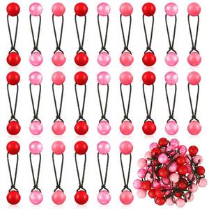 lot 26452 image: Jutom 24 Pieces Hair Tie Balls 20mm Bubble Ponytail Holders for Girls Double Bead Bubble 80s 90s Hair Balls Tie Elastic Accessories for Baby Toddler(Pink Series) - Retail $9