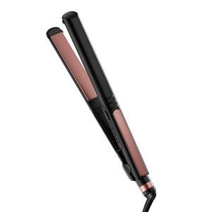 lot 26464 image: INFINITI PRO CONAIR Rose Gold Ceramic Flat Iron Hair Straightener, 1-Inch Flat Iron with Extra-Long Plates, including a Floating Plate, Advanced Heat Technology, Black - Retail $37