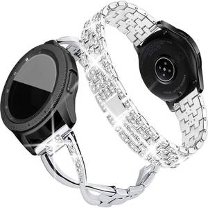 lot 26475 image: XIHAMA Compatible for Samsung Galaxy 7 6 5 4 40mm 44mm Galaxy Watch FE 2024Galaxy 3 41mmGalaxy Watch 42mmActive 2 Watch Band, 2 Pack 20mm Women Jewelry Bling Metal Strap (Silver) - Retail $22