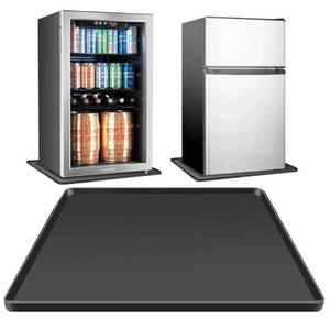 lot 26490 image: ZIXIANGKEJI 1pc black 24 x 24 x 0.8 with Raised Edges Waterproof Under Mat for Electrical Appliances for Floor Damage from Elecrical Equipment such as Washing Machines, Dryer, Mini Fridge(X11-1) - Retail $14