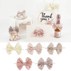 lot 26502 image: AIMUDI 5 Colors Dusty Rose Bows 3.5 Satin Bows with Twist Ties Pink Bow for Gift Wrapping Crafts Treat Bags Candy Cake Pop Premade Bow for Wedding Baby Shower Birthday Party Decoration, 50 PCs - Retail $17
