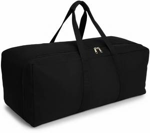 lot 32679 image: DoYiKe Extra Large Canvas Duffle Bag, Camping Tent, Travel Storage - Retail $192