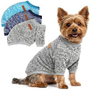 lot 32709 image: Dog Sweaters for Small Dogs Girl Boy Winter Fleece Clothes Warm Soft Dog Sweatshirt Outfit for Dogs Cats Pet Apparel 3 pack - Retail $15