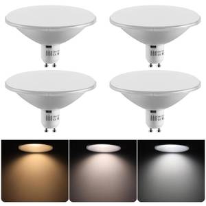 lot 32712 image: PINSUNLUX Dimmable 75R111 GU10 LED Bulbs, 100W AR111 Halogen Flood Light Equivalent, 3 Color Selectable Warm White Neutral White Cool White, 120V 12W Recessed Spotlight Track Light, 4 Pack. - Retail $26