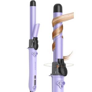 lot 32731 image: Wavytalk Rotating Curling Iron, Curl Cycle, 1 Inch Automatic Curling Wand for Long Hair, Get Effortless Curls with Self Spinning Barrel up to 430°F with Home Button, Dual Voltage, Rose Gold