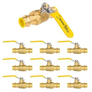 lot 19434 image: ORIANSE 12 Press X Press Copper Pro Press Ball Valve with EPDM O-ring,14-Turn Full Port Shut Off Stop Ball Valve For Copper Pro Press Tubing Connection 10 pack - Retail $73