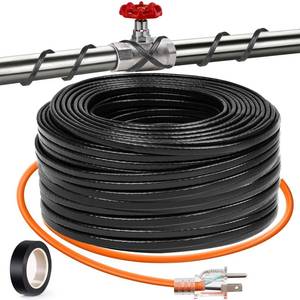 lot 19438 image: JDZKOMKE 50FT-3FT-200FT Pipe Heating Cable for Pipe Freeze Protection, Heat Cable for Water Pipes(Metal and Plastic), Pipe Heat Tape Keeps Water Flowing at -40°F 5wft, 120V - Retail $52