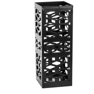 lot 23375 image: ZENFUN Metal Umbrella Holder Stand for Entryway, Square Umbrella Organizer, Walking Sticks Storage Bin Freestanding for Home, Office, Hotel, Black, 5.9 x 5.9 x 15.7 Inches - Retail $22