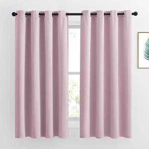 lot 25059 image: NICETOWN Blackout Curtains for Girls Room - Thermal Insulated Solid Grommet Room Darkening PanelsDrapes for Girls Bedroom (Lavender PinkBaby Pink, 1 Pair, 52 by 63-Inch) - Retail $19