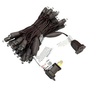 lot 25081 image: UL Listed 50 Count 5MM Mini Christmas String Lights,17FT 5MM Wide Angle LED Brown Wire Lights, Attachable String Lights for Garden Patio Trees Holiday Party Home Indoor & Outdoor Decor (Cool White)