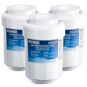 lot 25092 image: Water Filter Replacement Compatible with GE MWF, SmartWater MWFP, MWFA, GWF, HDX FMG-1, WFC1201, RWF1060, 197D6321P006, Kenmore 9991, Pack of 3, By DESENRUIS