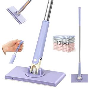 lot 25099 image: 2026 Upgraded Automatic Cloth Changing Mini Mop,Zero Touch Mini Mops,lazy mop automatic gripping with Hands Free Push Pull Handle,Retractable Disposable Dust Mops for Multi Cleaning( 37.4in  10Cloth) - Retail $35