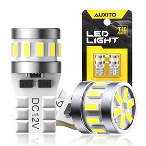 lot 26514 image: AUXITO Latest 194 LED Bulbs 6500K Bright White 168 2825 T10 W5W LED Bulb for Car Dome Door Map Courtesy Trunk Cargo Exterior License Plate Lights, Pack of 2 - Retail $10