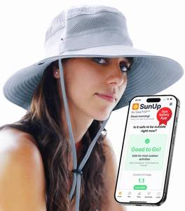 lot 26518 image: GearTOP Safari Hat for Men Sun Hats for Women UV Protection UPF 50 Fishing, Gardening, Hiking Hat (22-23 12) Light Grey - Retail $20