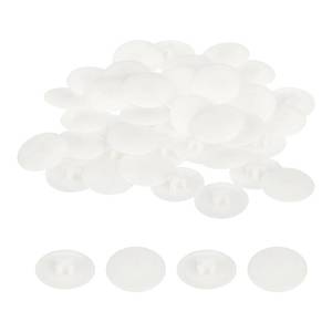 lot 26581 image: uxcell 160PCS Screw Cap Covers, 17mm Waterproof Plastic Screw Decorative Caps for Phillips Cam Lock Nuts, Warm White - Retail $7
