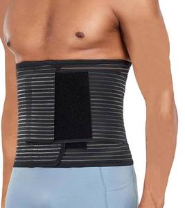 lot 26593 image: PARPERNA Abdominal Binder Post Surgery Hernia Support Belt Belly Wrap for Men Women, Post-Surgery Stomach Compression Belly Band for Post C Section, Natural Birth, Abdominal Injuries (Black, Large)