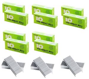 lot 26605 image: 10000 Pcs 10# Mini Staples, 0.4 Inch x 0.2 Inch Stainless Steel Staples for Small Desk Top Stapler for Office and Home (10000, 10#) - Retail $6
