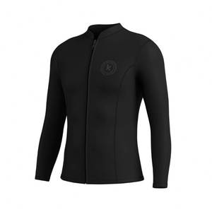 lot 31234 image: KMT Wetsuit Top Men, Mens Wetsuits Jackets 2.5mm Upgrade CR Neoprene Tops for Surfing Diving Snorkeling Kayaking Swimming, Black X-Large - Retail $48