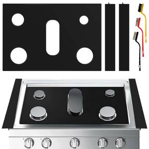 lot 31235 image: Stove Cover Gas Stove Top Burner Covers Protectors for Samsung Gas Range Stove Mat Protector Reusable,Oven Liners Mat,Non-Stick Washable Keep Stove Clean Stove Guard - Retail $26