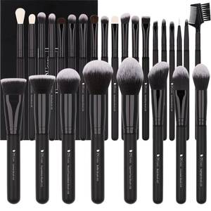 lot 31255 image: DUcare Professional Makeup Brushes Set 27Pcs Makeup Brush Set Premium Synthetic Kabuki Foundation Blending Face Powder Blush Concealers Eye Shadows Brushes - Retail $30