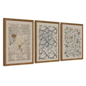lot 60503 image: Krtoni 3PCS Framed Vintage William Morris Wall Art, Neutral Abstract Floral Canvas Artwork Prints, Rustic Boho Farmhouse Flower Botanical Picture Paintings for Living Room Bedroom Office 12W x16H - Retail $40