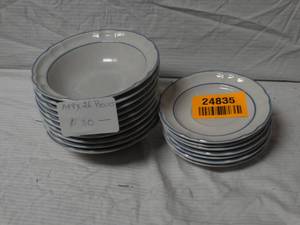 lot 24835 image: White Glass Plates & Bowls