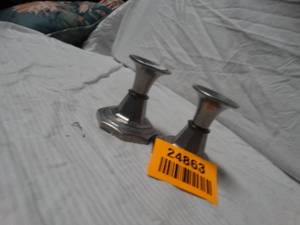lot 24863 image: 2 Metal Vintage Candle Bases