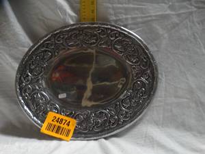 lot 24874 image: Vintage Metal Serving Dish