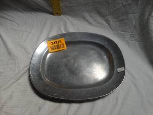lot 24875 image: Vintage Metal Serving Dish