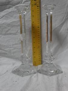 lot 24890 image: 2 Glass Candle Bases