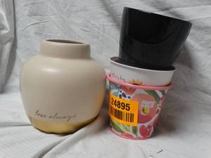 lot 24895 image: Lot of Misc. Flowerpots