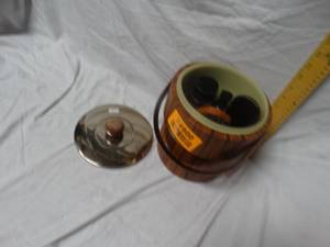 lot 24900 image: Vintage Ice Bucket w Shoe Polish Items