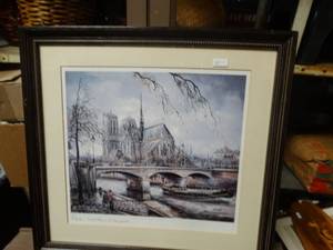 lot 24804 image: Picture of Paris - Notre Dame et les quais Signed by Artist